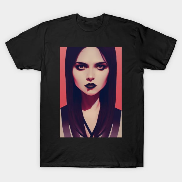 Goth Schoolgirl T-Shirt by The Multiverse is Female